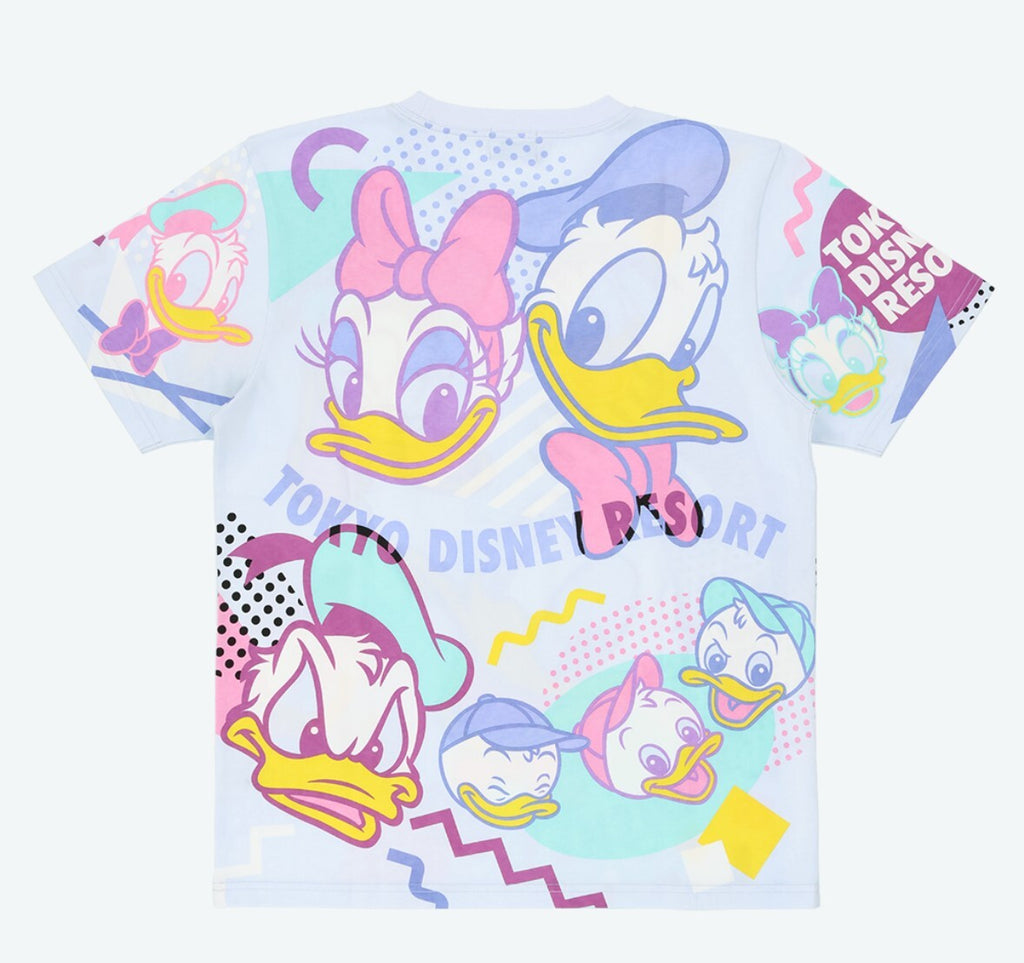 Pre-Order Tokyo Disney Resort 2025 T-Shirts Colorful Retro Donald