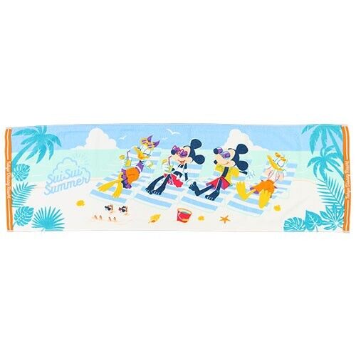 Pre-Order Tokyo Disney Resort 2024 SUISUI Summer Long Face Towel Mickey Friends