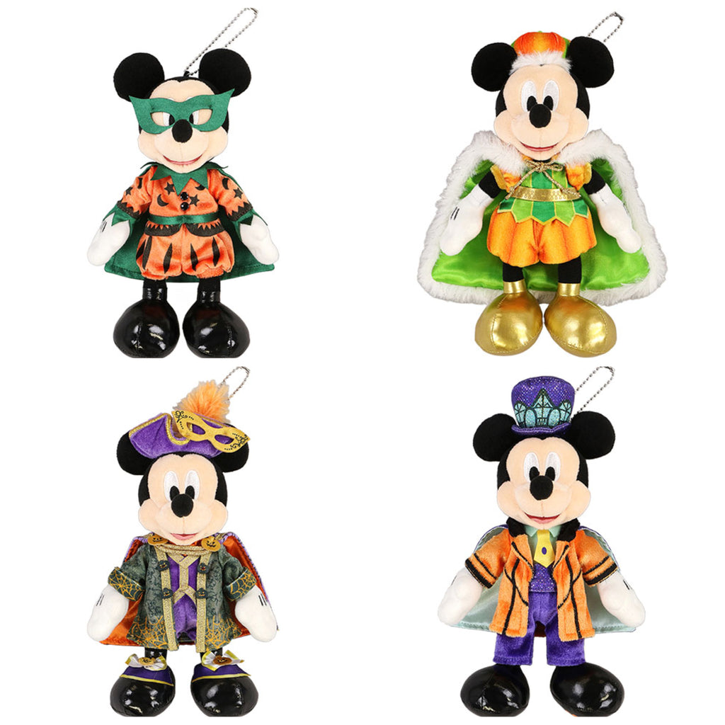 Pre-Order Tokyo Disney Resort 2023 TDR 40th Halloween Memory Go Round  Mickey Plush Badge 4 PCS Set