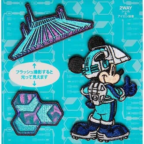 Pre-Order Tokyo Disney Resort 2024 Space Mountain Patch set Mickey 3 PCS