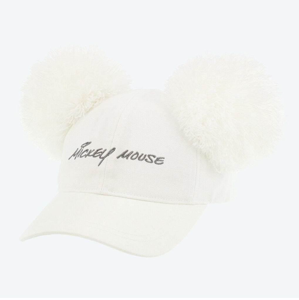 Pre-Order Tokyo Disney Resort Cap Mickey Mouse PON PON Cap WHITE