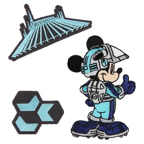 Pre-Order Tokyo Disney Resort 2024 Space Mountain Patch set Mickey 3 PCS