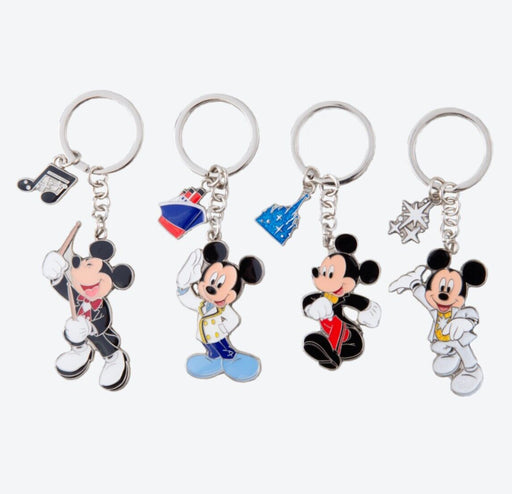 Pre-Order Tokyo Disney Resort 4 PCS Key Chain Set Mickey TDL TDS Costume