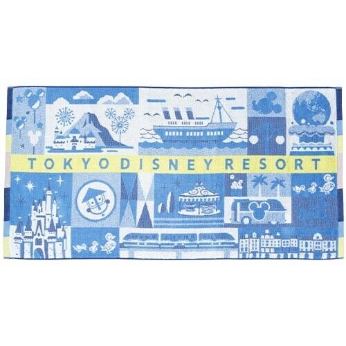 Pre-Order Tokyo Disney Resort 2023 Park Icon Logo Wide Towel