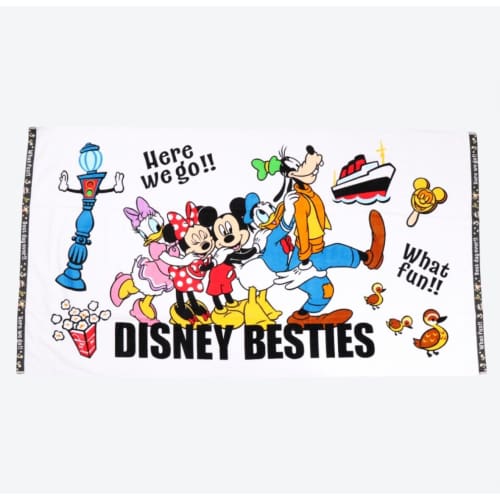 Pre-Order Tokyo Disney Resort 2023 Wide Towel Disney Besties Mickey 80 x 150 cm - k23japan -Tokyo Disney Shopper-