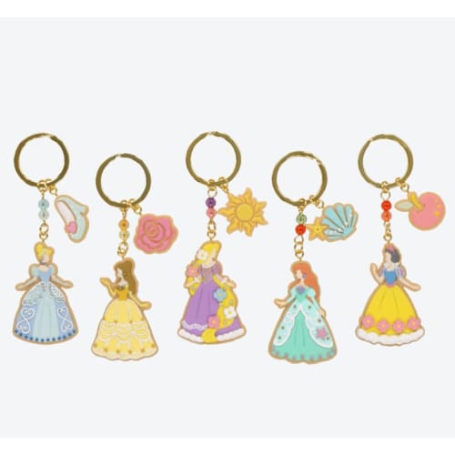 Pre-Order Tokyo Disney Resort Key Chain Princess 5 PCS Like Cookie - k23japan -Tokyo Disney Shopper-