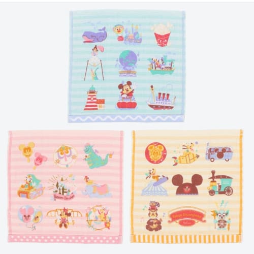 Pre-Order Tokyo Disney Resort Mini Towel Happiness Everywhere 3 PCS vol.1 - k23japan -Tokyo Disney Shopper-