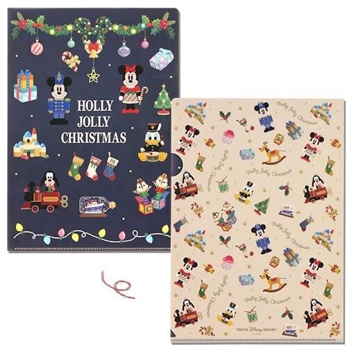 Pre-Order Tokyo Disney Resort 2024 Christmas Clear Folder set Mickey Minnie