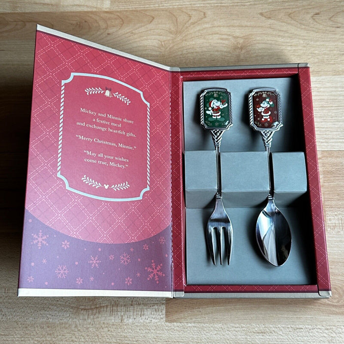 Tokyo Disney Resort 2024 Christmas Souvenir Spoon Folk Set Mickey Minnie