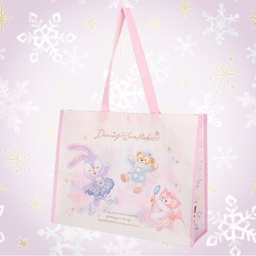 Pre-Order Tokyo Disney SEA 2024 Duffy Dancing Snowflakes Shopping Bag Set