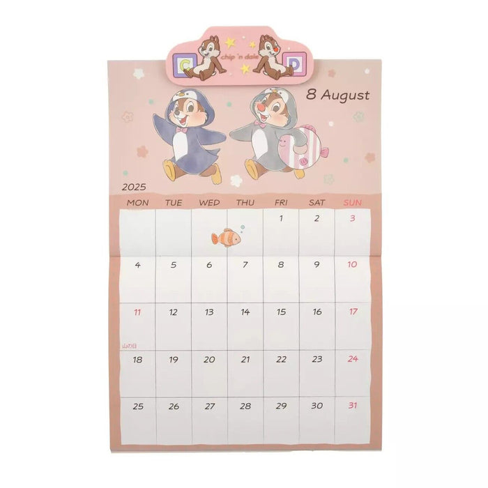 Pre-Order Disney Store JAPAN 2025 Wall Calendar Clip Chip & Dale JDS