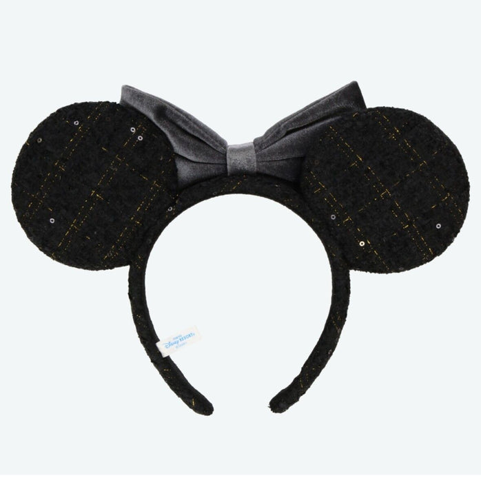 Pre-Order Tokyo Disney Resort 2024 New Headband Ears Minnie Black x Gray Sick