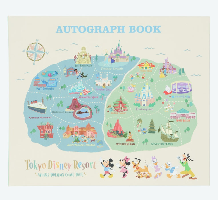Pre-Order Tokyo Disney Resort 2025 Autograph Book with Pen Park Map ...