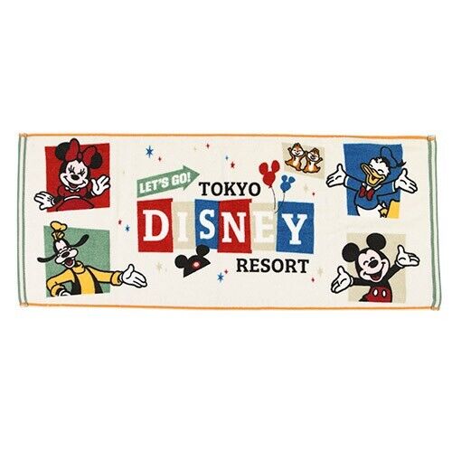 Pre-Order Tokyo Disney Resort 2024 Let's Go TDR Face Towel Mickey & Friends