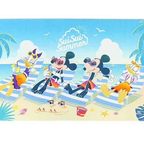 Pre-Order Tokyo Disney Resort 2024 SUISUI Summer Wide Towel Mickey & Friends