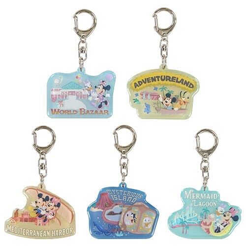 Pre-Order Tokyo Disney Resort 2024 TDL TDS Area Park Map Key Chain Set ...