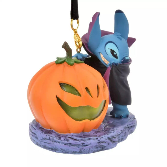 Pre-Order Disney Store JAPAN 2024 Halloween Light Up Ornament Stitch Pumpkin