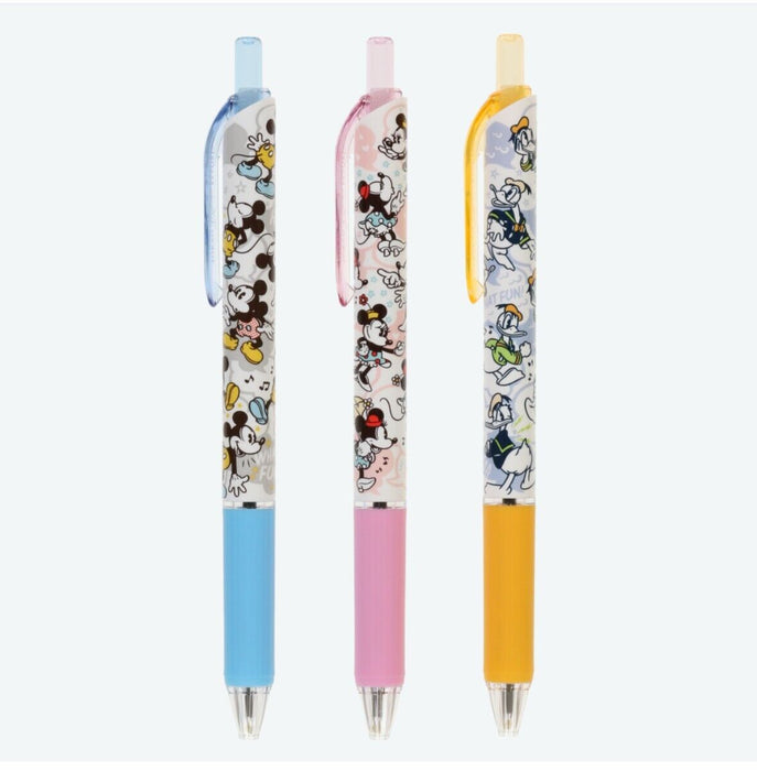 Pre-Order Tokyo Disney Resort  Ballpoint Pen Set Micky Minnie Donald 3 PCS