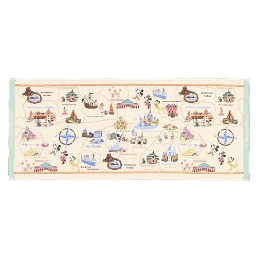 Pre-Order Tokyo Disney Resort 2024 TDL TDS Area Park Map Face Towel Mickey