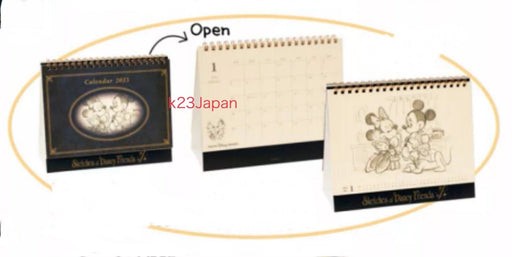 Pre-Order Tokyo Disney Resort 2025 Desktop Calendar Sketch Of Disney Mickey