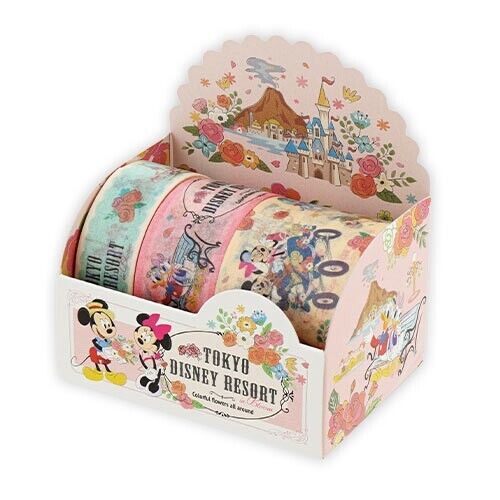 Pre-Order Tokyo Disney Resort 2024 Colorful Flowers All Around WASHI Tape Set