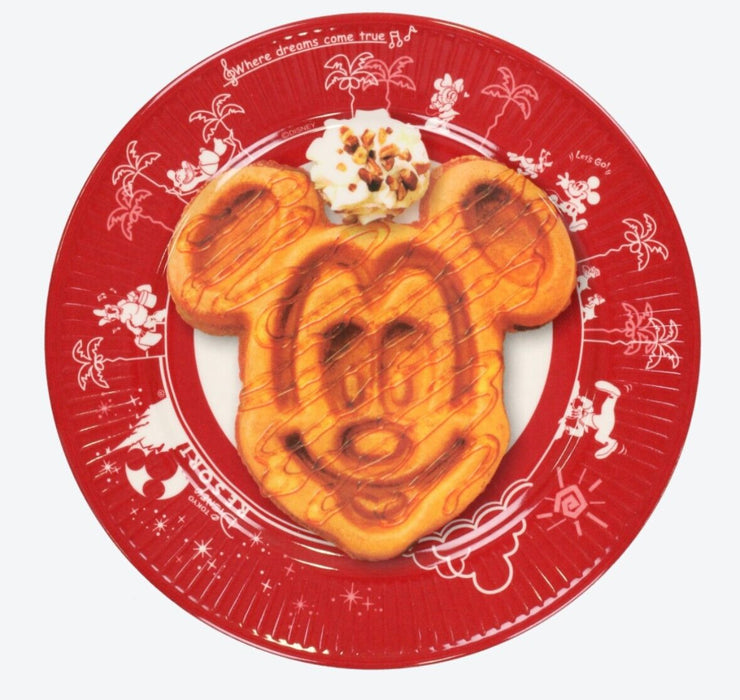 Pre-Order Tokyo Disney Resort Park Food Melamine Plate 4 PCS Mickey Waffle