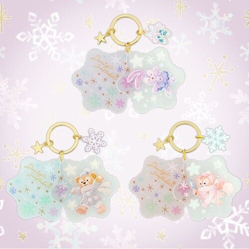 Pre-Order Tokyo Disney SEA 2024 Duffy Dancing Snowflakes Key Chain Set 3 PCS