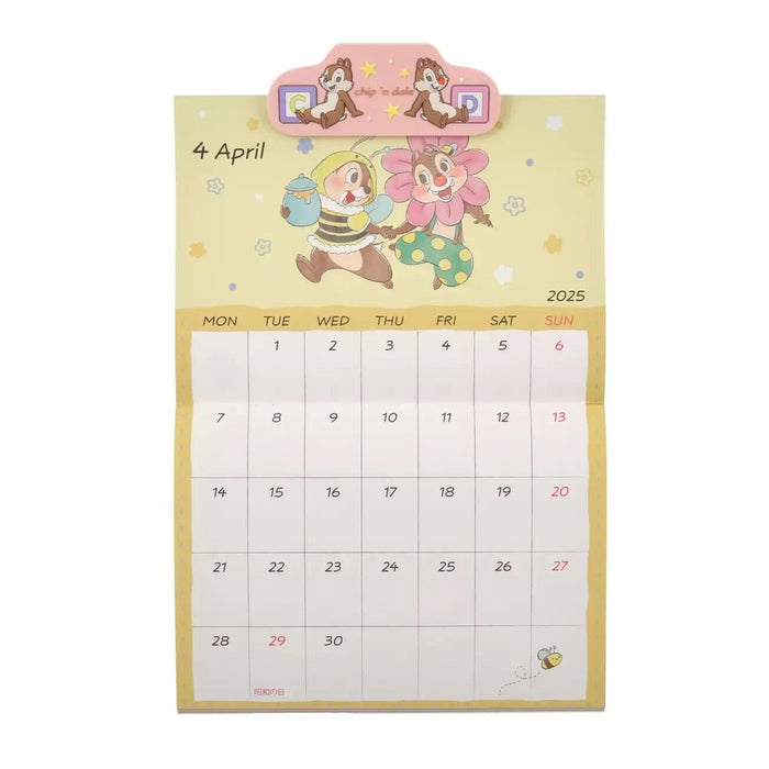 Pre-Order Disney Store JAPAN 2025 Wall Calendar Clip Chip & Dale JDS