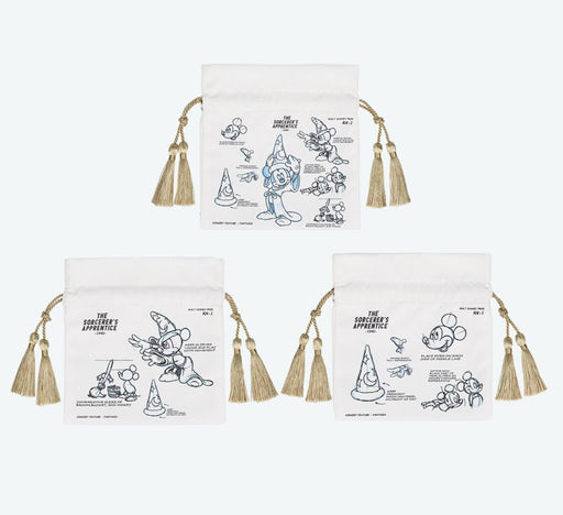 Pre-Order Tokyo Disney Resort 2024 Fantasia Sorcerer Mickey KINCHAKU Bag Set