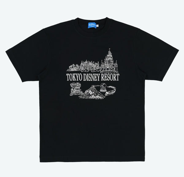 Pre-Order Tokyo Disney Resort 2025 T-Shirts TDR Logo S-3L Black