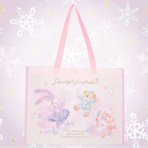 Pre-Order Tokyo Disney SEA 2024 Duffy Dancing Snowflakes Shopping Bag Set