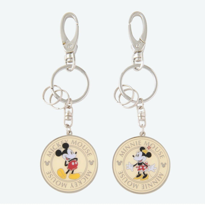 Pre-Order Tokyo Disney Resort Pair Key chain Gold Medal Mickey & Minnie