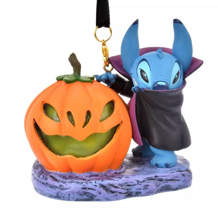 Pre-Order Disney Store JAPAN 2024 Halloween Light Up Ornament Stitch Pumpkin