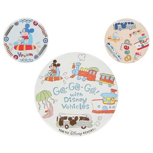 Pre-Order Tokyo Disney Resort 2024 Go with Disney Vehicles Button Set 3 PCS