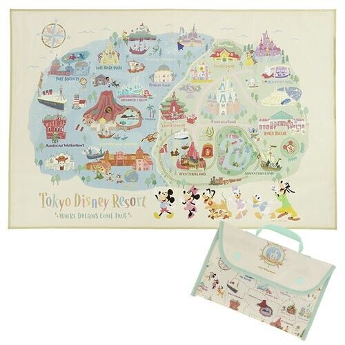 Pre-Order Tokyo Disney Resort 2024 TDL TDS Area Park Map Picnic Sheet with Bag