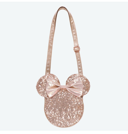 Pre-Order Tokyo Disney Resort Minnie Shape Shoulder bag Spangle Rose Gold