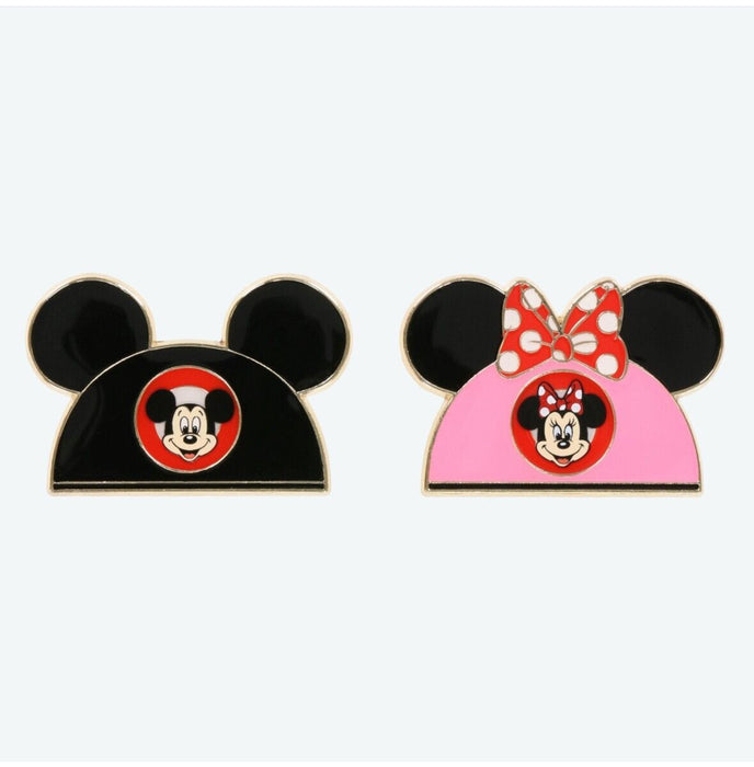 Pre-Order Tokyo Disney Resort Pin Mickey Minnie Ear Hat Set 2 PCS