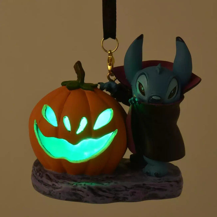 Pre-Order Disney Store JAPAN 2024 Halloween Light Up Ornament Stitch Pumpkin