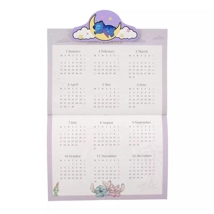 Pre-Order Disney Store JAPAN 2025 Wall Calendar Clip Stitch & Angel JDS