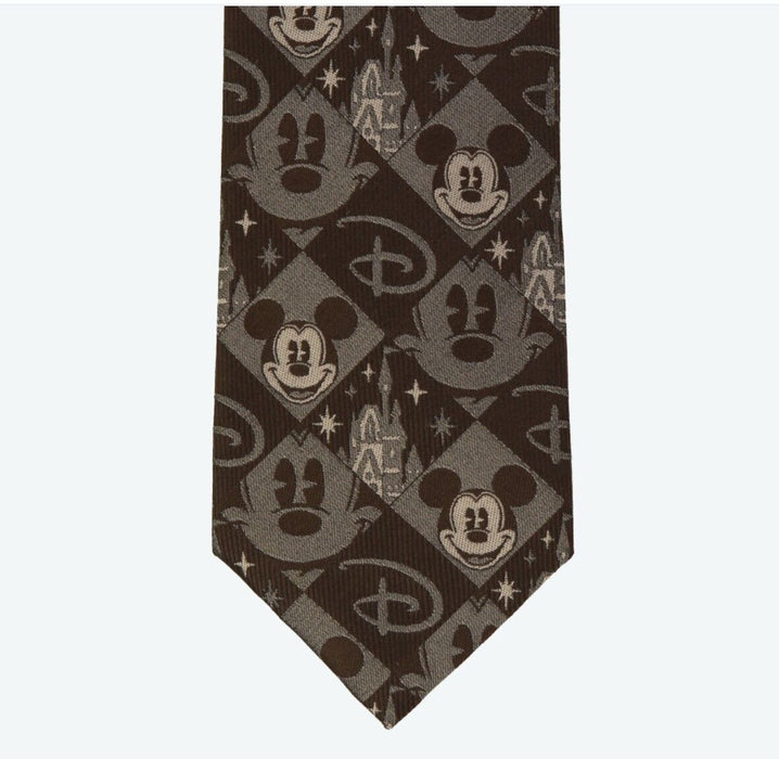 Pre-Order Tokyo Disney Resort 2024 Tie Mickey Cinderella Castle Initial D Brown