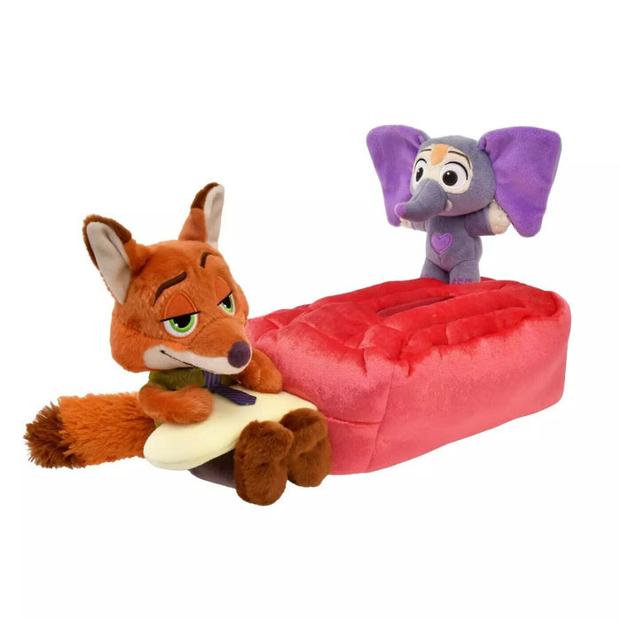 Pre-Order Disney Store JAPAN 2024 Zootopia Ice TIme Tissue Box Cover Plush Nick