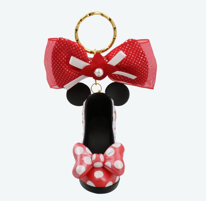 Pre-Order Tokyo Disney Resort 2024 Key Chain Shoe Minnie Mouse Dot Ribbon