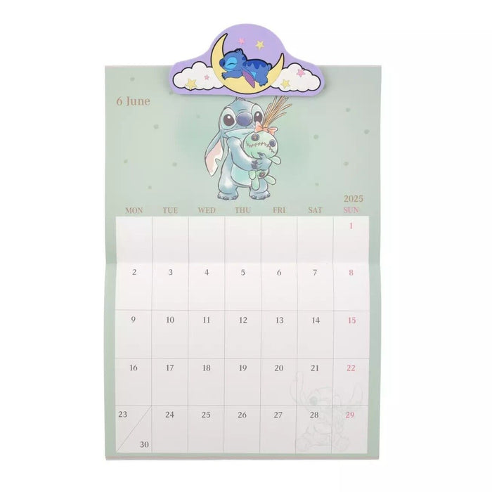 Pre-Order Disney Store JAPAN 2025 Wall Calendar Clip Stitch & Angel JDS