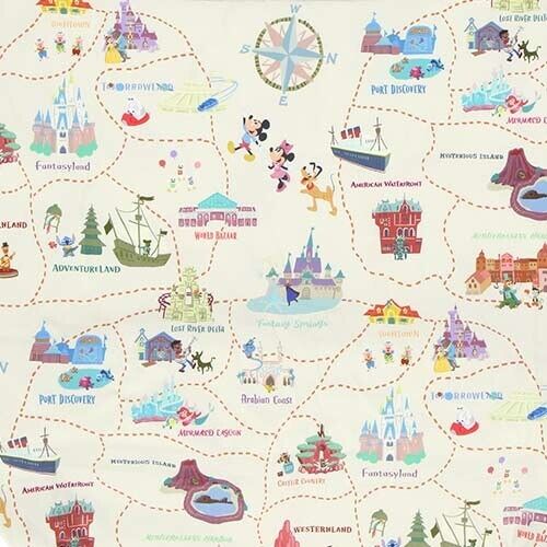 Pre-Order Tokyo Disney Resort 2024 TDL TDS Area Park Map Shopping ECO bag