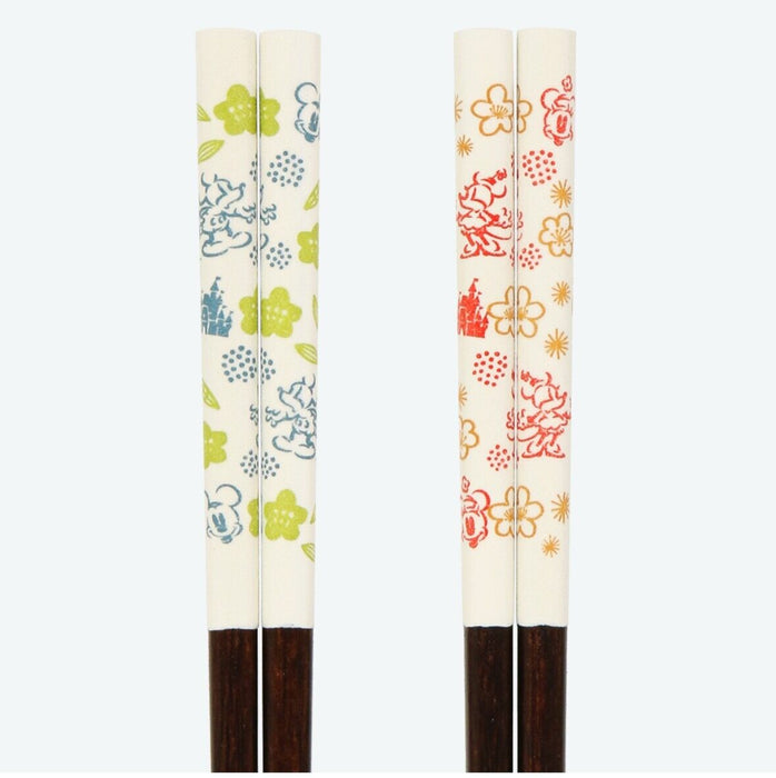 Pre-Order Tokyo Disney Resort 2024 Chopsticks Japanese 2 Pair Set Micky Minnie