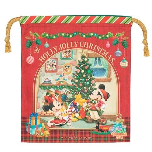 Pre-Order Tokyo Disney Resort 2024 Christmas KINCHAKU Purse Bag  Mickey Minnie