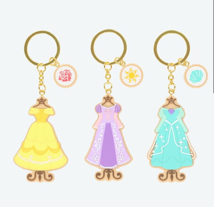 Pre-Order Tokyo Disney Resort 2024 Key Chain Set Belle Rapunzel Jasmine