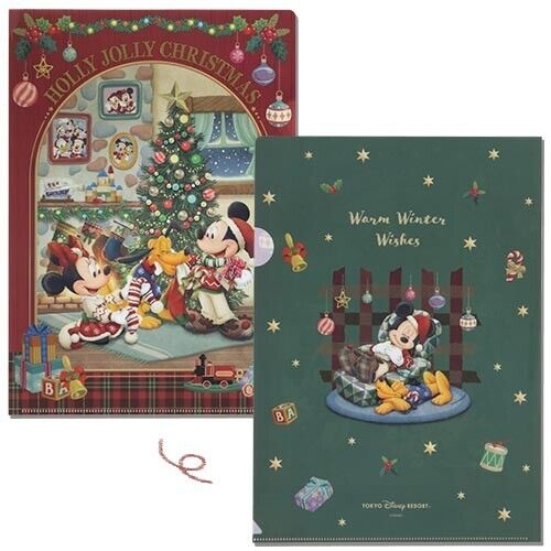 Pre-Order Tokyo Disney Resort 2024 Christmas Clear Folder set Mickey Minnie