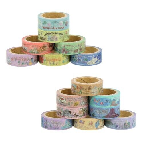 Pre-Order Tokyo Disney Resort 2024 TDL TDS Area Park Map WASHI Tape Set Full 15