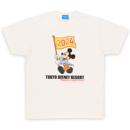 Pre-Order Tokyo Disney Resort 2020-2024 T-Shirts Retro Mickey Flag